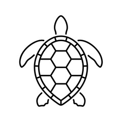 Fototapeta premium Sea turtle icon outline