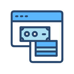 Online banking interface showing transaction with money and card