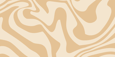 Beige marble acrylic swirl seamless pattern. Coffee latte, caramel, ice cream texture. Vector Illustration