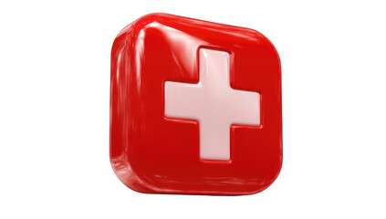Obraz premium 3D Red First Aid Symbol