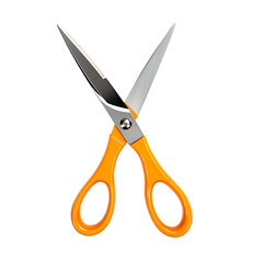 Orange Handheld Garden Pruning Shears for Gardening and Tool Concepts isolated on transparency background(PNG) 