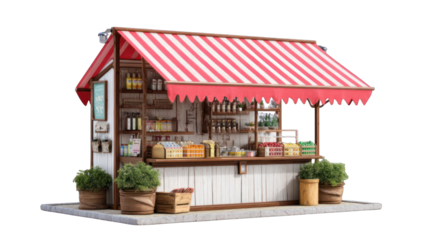 Charming outdoor market stall