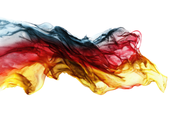 Abstract flowing flag colors