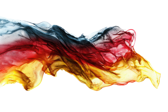 Abstract flowing flag colors