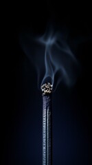 Incense Burning in Dark Background