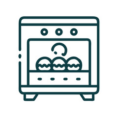 Minimalist line art illustration of indoor fireplace for design