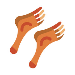 Socks Illustration Featuring Orange Hues on Black Background