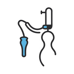 Vintage vaporiser illustration for health related content use