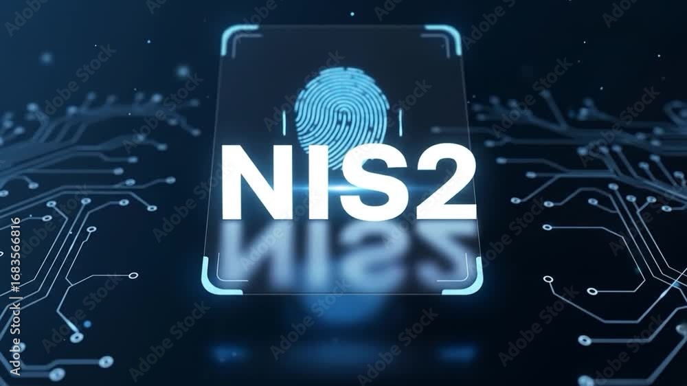Poster nis2 digital interface with fingerprint and circuit board
