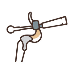 Stylized Line Art Illustration of a Metal Beer Tap