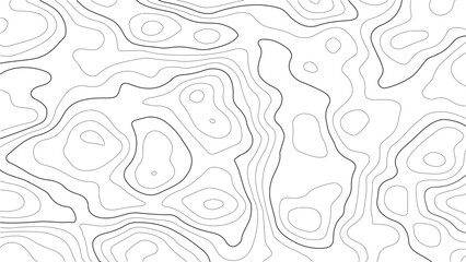 Fototapeta premium Topography vector background with white contour lines and elevation textures. Seamless abstract topographic map with grid overlays and terrain lines