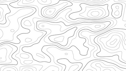 Topography vector pattern with abstract terrain textures, curved elevation contour lines, and seamless white relief design for scientific maps, hiking maps, outdoor adventure illustrations, landscape 