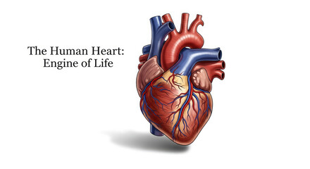 human heart anatomy isolated