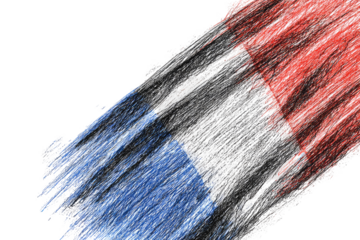 Abstract brushstroke of blended colors