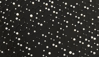 Nanotechnology mesh, grid, cell, 3D illustration