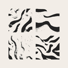 Abstract chaotic brush strokes grunge vector texture stylish design element.