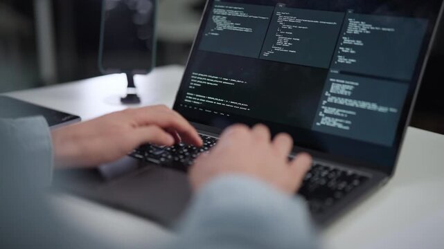 Coding on a futuristic interface