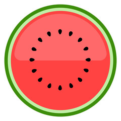Illustration of a Watermelon Slice
