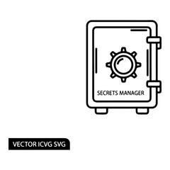 Secure savings vault icon vector illustration scalable financial security asset protection business concept