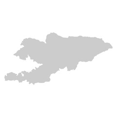 Obraz premium map of kyrgyzstan shadow