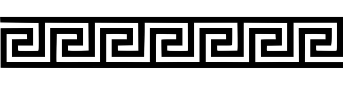 Classic Greek meander border pattern design timeless geometric motif for elegant backgrounds and borders
