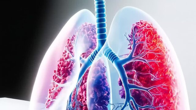 Human lungs anatomy medical science concept