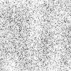 Black grainy texture isolated on a clean white background. Abstract speckled dust and scratch overlay with a subtle grunge effect