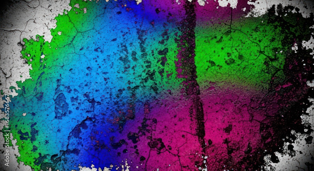 Poster a burst of colorful abstract art showcasing a vibrant display of colors, creating a textured backgro