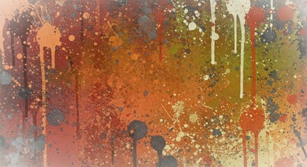 A vibrant tapestry of splattered paint in an array of colorful hues, offering a dynamic visual feast for the senses, the abstract artistry of the paint creates a unique composition.