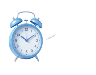 3d minimal blank message bubble. notification box. Alarm clock with an empty reminder