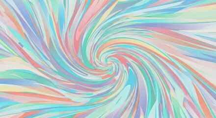 A captivating abstract artwork of swirling rainbow colors, forming a mesmerizing spiral that draws the viewer into its dynamic depths.