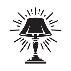 lamps vector silhouette outline logo design concept illustration