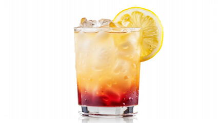 cola with ice and lemon