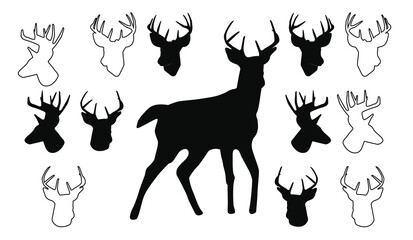 deer silhouette vector