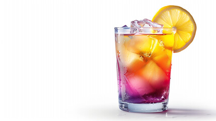 glass of cola with ice
