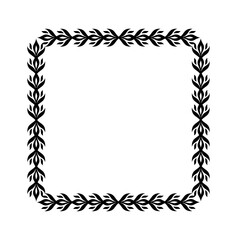 Black  vintage vector frame on a white background.