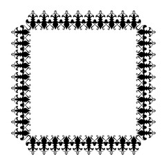 Black  vintage vector frame on a white background.