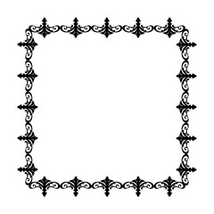 Black  vintage vector frame on a white background.