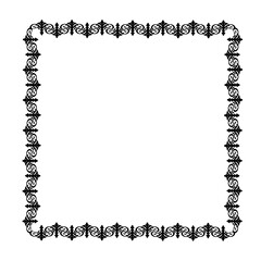 Black  vintage vector frame on a white background.