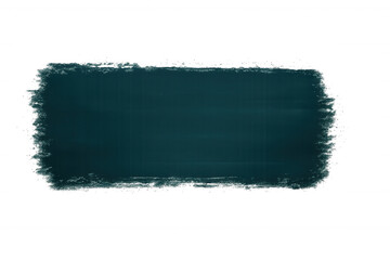 Wide horizontal teal paint brush stroke isolated on transparent background, perfect for adding a touch of color to any design project