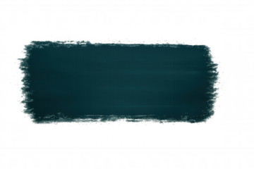 Wide horizontal teal paint brush stroke isolated on transparent background, perfect for adding a touch of color to any design project