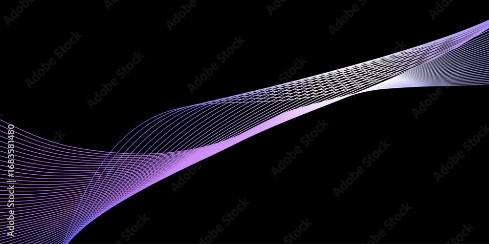 Aufkleber abstract colorful digital particle wave on black background.3d abstract digital wave particles. futu