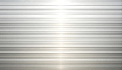 A meticulously detailed, modern, light gray metal surface with horizontal, ribbed lines, exhibiting a subtle, reflective sheen.