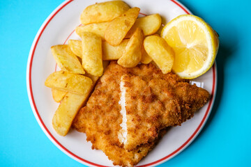 Classic Fish And Chips Meal British Favourite