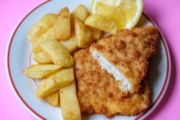 Classic Fish And Chips Meal British Favourite