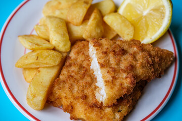 Classic Fish And Chips Meal British Favourite