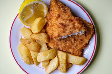 Classic Fish And Chips Meal British Favourite
