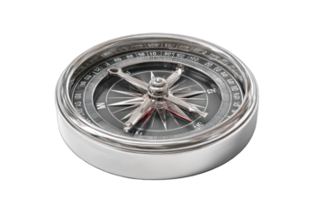 A 3D rendering of a round compass
