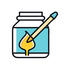 Illustration of a medicine bottle with a dropper, , perfect for healthcare, pharmacy, and medicalthemed designs and projects