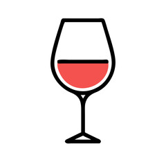 Illustration of a glass of red wine